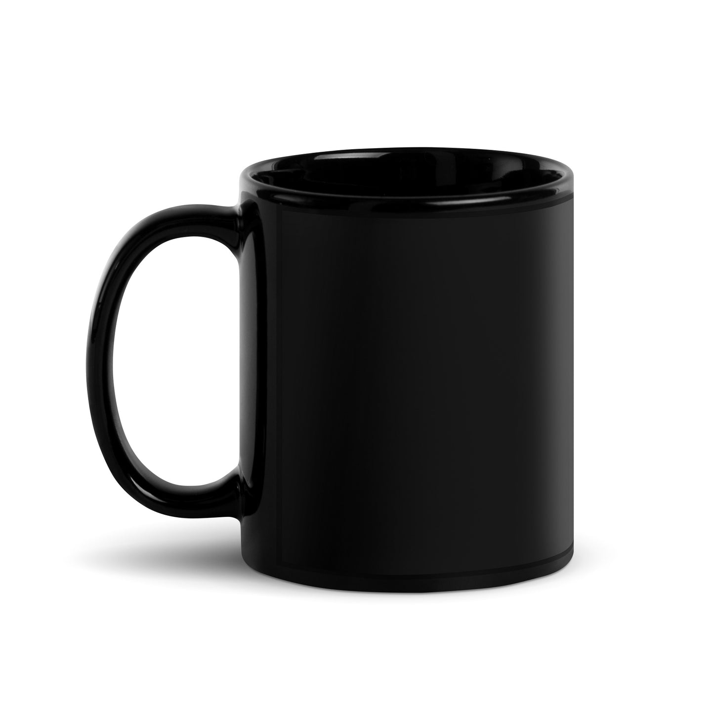 Black Glossy Mug - Coffee